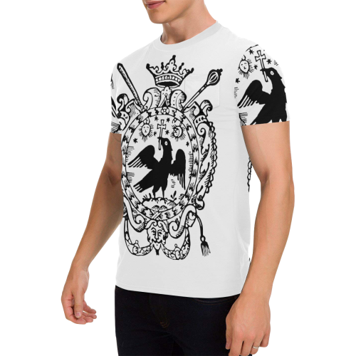 Coat of arms of Wallachia Men's All Over Print T-Shirt with Chest Pocket (Model T56)