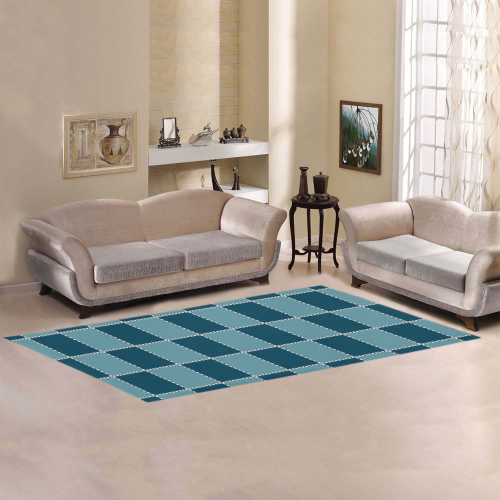Square Patch Area Rug 9'6''x3'3''