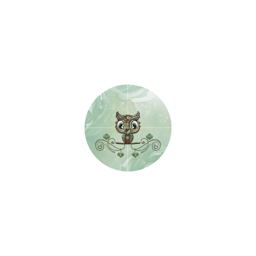 Cute little owl, diamonds Neoprene Water Bottle Pouch/Large