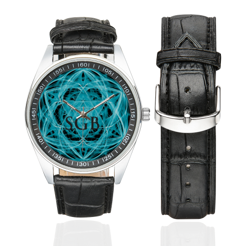 maguen david 15 Men's Casual Leather Strap Watch(Model 211)
