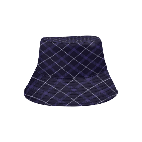 royal blue plaid All Over Print Bucket Hat for Men