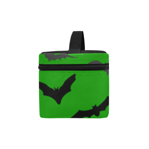 Bats HALLOWEEN Pattern GREEN Cosmetic Bag/Large (Model 1658)