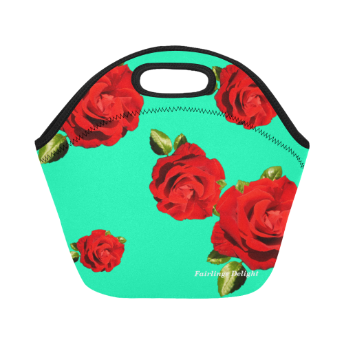 Fairlings Delight's Floral Luxury Collection- Red Rose Neoprene Lunch Bag/Small 53086b14 Neoprene Lunch Bag/Small (Model 1669)