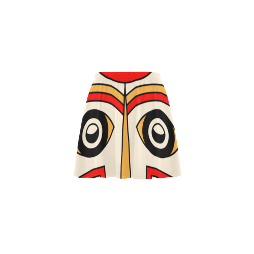 Aztec Religion Tribal Mini Skating Skirt (Model D36)