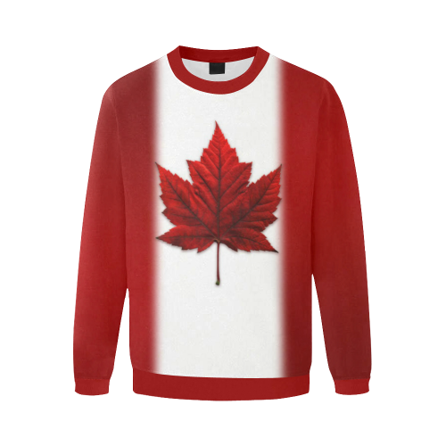 Canada Flag Souvenir Sweatshirts Men's Oversized Fleece Crew Sweatshirt (Model H18)