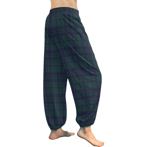 Green Plaid Rock Style Women's All Over Print Harem Pants (Model L18)