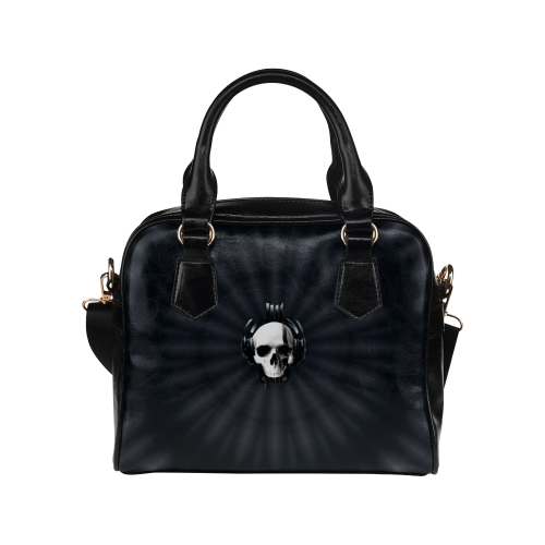 Cool Skulls Metallic Shoulder Handbag (Model 1634)
