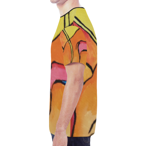 ABSTRACT New All Over Print T-shirt for Men (Model T45)