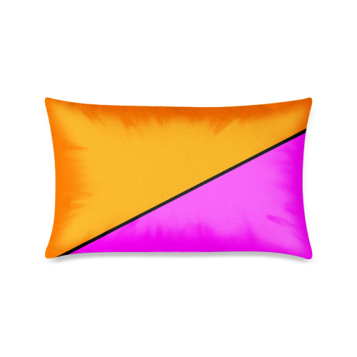 Tangerine Orange and Pink Custom Zippered Pillow Case 16"x24"(One Side Printing)