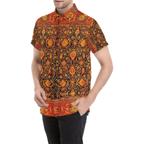 PERSIAN PATTERNS Men's All Over Print Short Sleeve Shirt/Large Size (Model T53)