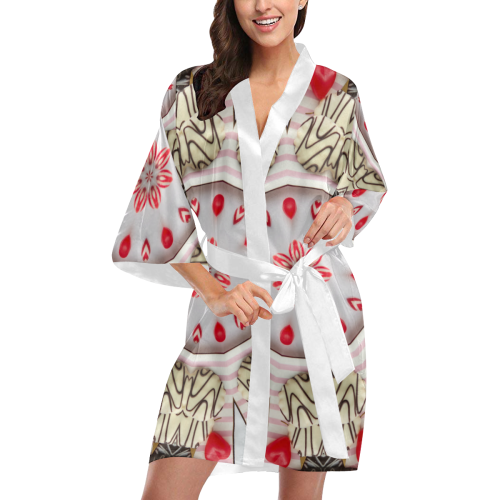 Love and Romance Pastries Cookies and Heart Candie Kimono Robe