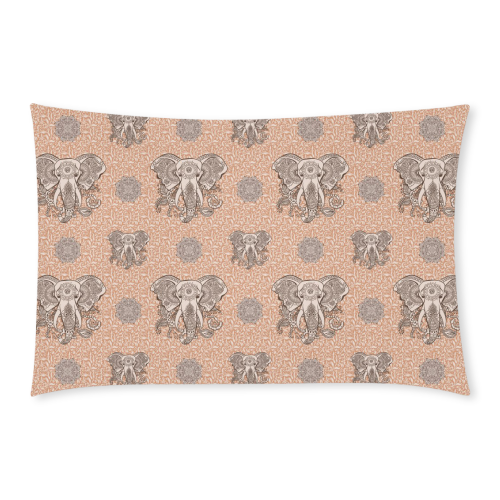 Ethnic Elephant Mandala Pattern 3-Piece Bedding Set