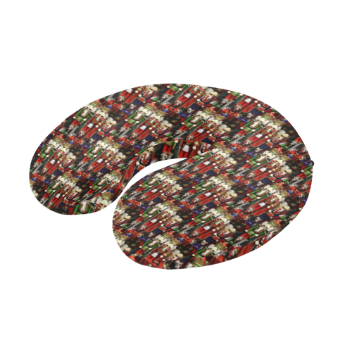 Christmas Nut Cracker Soldiers Pattern U-Shape Travel Pillow