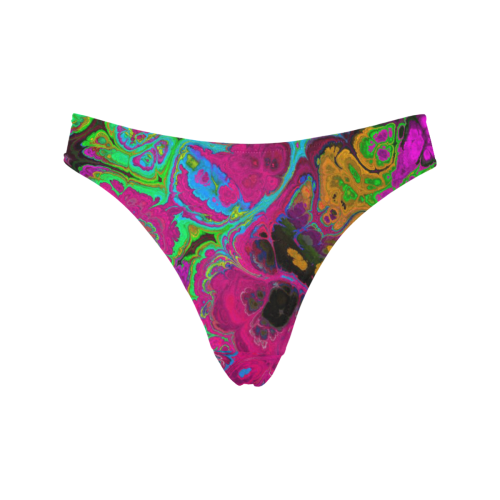wonderful fractal 3184 by JamColors Women's All Over Print Thongs (Model L30)
