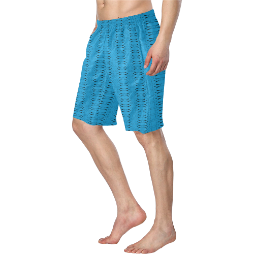 digital blue pattern Men's Swim Trunk (Model L21)