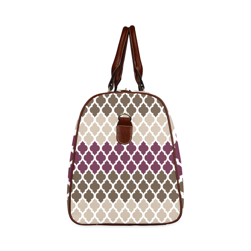 stripe lace pattern Waterproof Travel Bag/Small (Model 1639)
