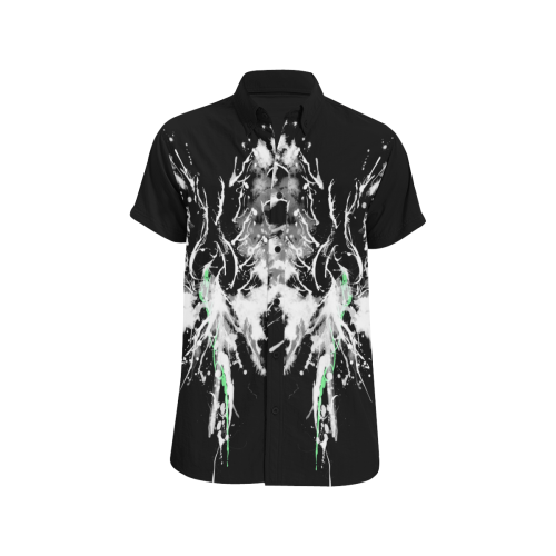 Phoenix - Abstract Painting Bird White 1 Men's All Over Print Short Sleeve Shirt (Model T53)