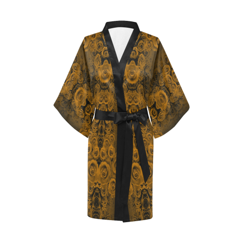 rose 2 gold Kimono Robe