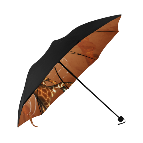 Funny, cute giraffe Anti-UV Foldable Umbrella (Underside Printing) (U07)