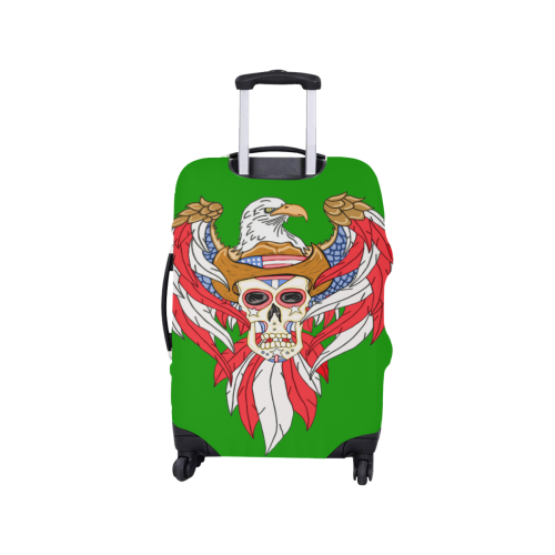 American Eagle Sugar Skull Green Luggage Cover/Small 18"-21"
