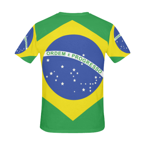 Brazil Flag Bright AOP T-Shirt For Men USA Size Model T40-649 All Over Print T-Shirt for Men (USA Size) (Model T40)