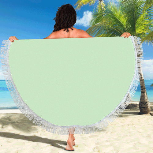 color tea green Circular Beach Shawl 59"x 59"