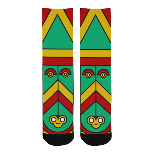 Aztec Spiritual Tribal Men's Custom Socks