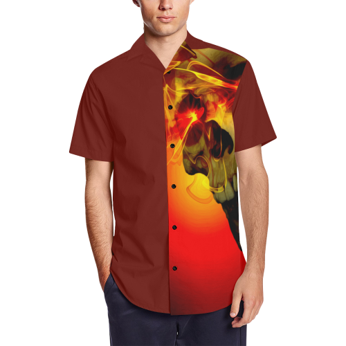 Flare Men's Short Sleeve Shirt with Lapel Collar (Model T54)