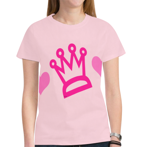 QUEEN OF HEART BGB PRINT TEE New All Over Print T-shirt for Women (Model T45)