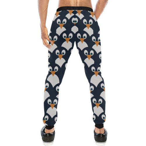 Penguin Pattern Men's All Over Print Sweatpants/Large Size (Model L11)