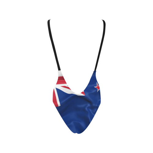 New Zealand Flag Sexy Low Back One-Piece Swimsuit (Model S09)