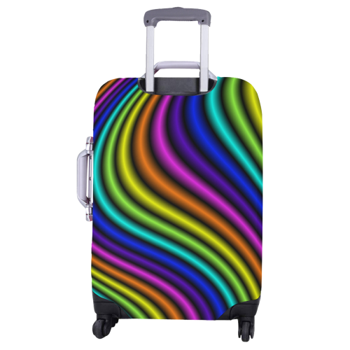 wavy rainbow Luggage Cover/Large 26"-28"