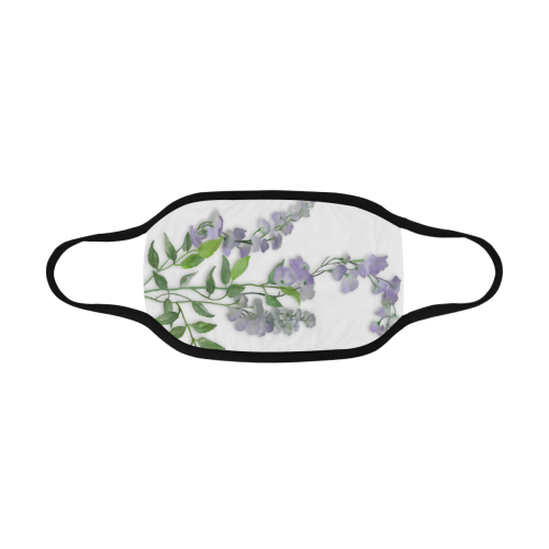 Purple tiny flower with shadow - floral watercolor Mouth Mask