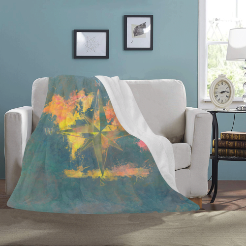 world map wind rose #map #worldmap Ultra-Soft Micro Fleece Blanket 50"x60"