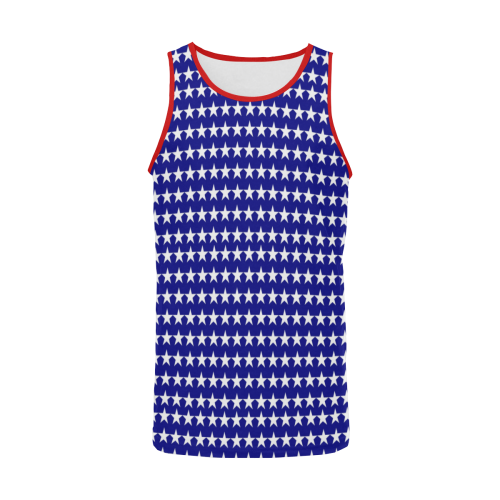Red and Blue with Stars Men's All Over Print Tank Top (Model T57)