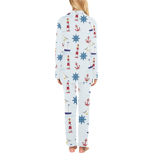 Nautical 2 Women's Long Pajama Set
