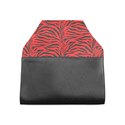 Zebra Animal Pattern on Red Clutch Bag (Model 1630)