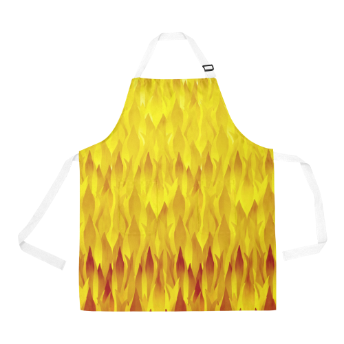 Fire and Flames Illustration All Over Print Apron
