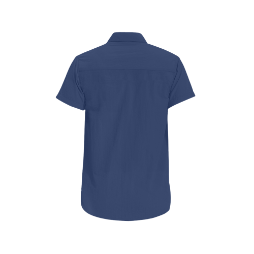 color Delft blue Men's All Over Print Short Sleeve Shirt (Model T53)