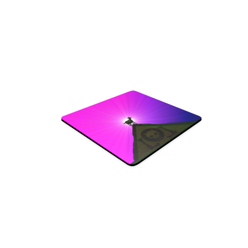 The Lowest of Low Goat Logo Pyramid Square Coaster