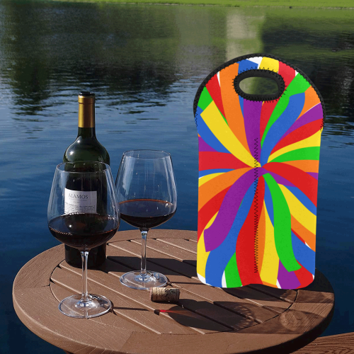 RainbowPomPNG 2-Bottle Neoprene Wine Bag