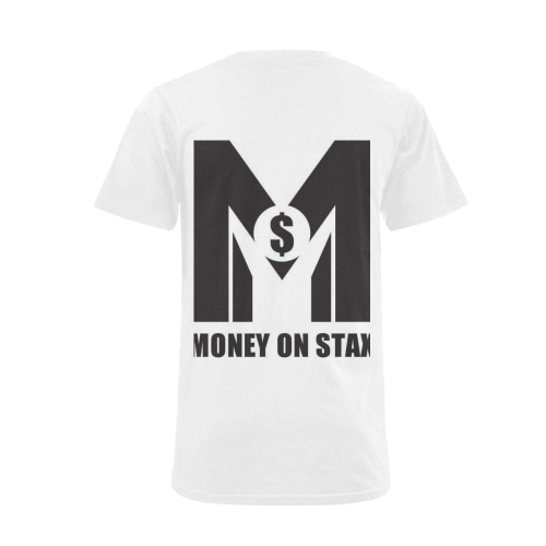 mos - money on stax(mens) Men's V-Neck T-shirt  Big Size(USA Size) (Model T10)