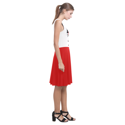 best fabulous friends ever red kiss friendship college style Atalanta Casual Sundress(Model D04)