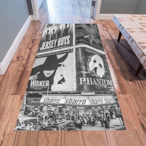 Times Square II Special Edition III (B&W) Area Rug 7'x3'3''