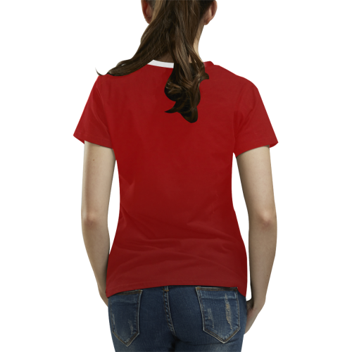 Canada Flag T-Shirts All Over Print T-Shirt for Women (USA Size) (Model T40)