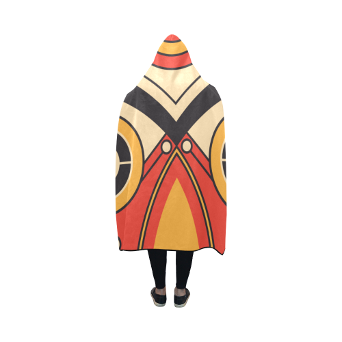 Geo Aztec Bull Tribal Hooded Blanket 50''x40''