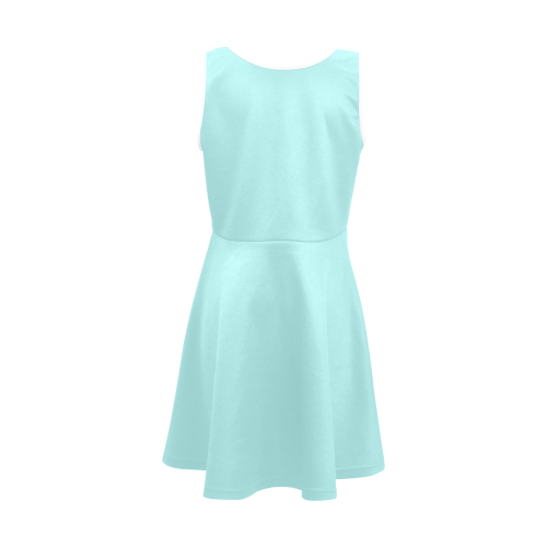 color pale turquoise Girls' Sleeveless Sundress (Model D56)