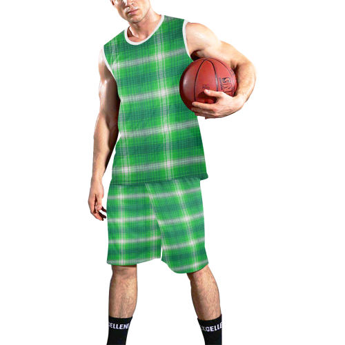 PLAID-321 All Over Print Basketball Uniform
