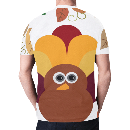 Thanksgiving Turkey New All Over Print T-shirt for Men/Large Size (Model T45)