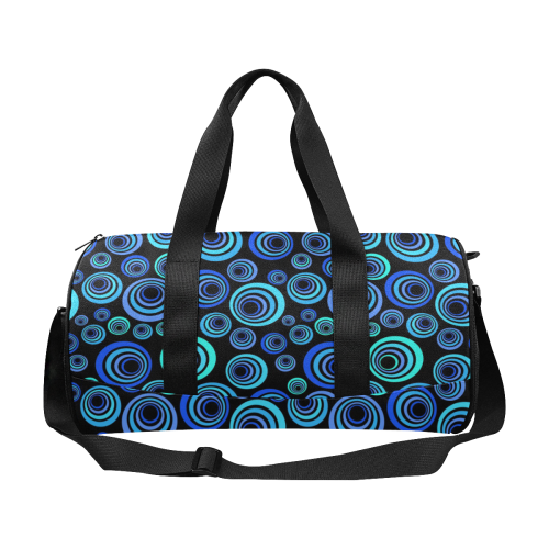Retro Psychedelic Pretty Blue Pattern Duffle Bag (Model 1679)